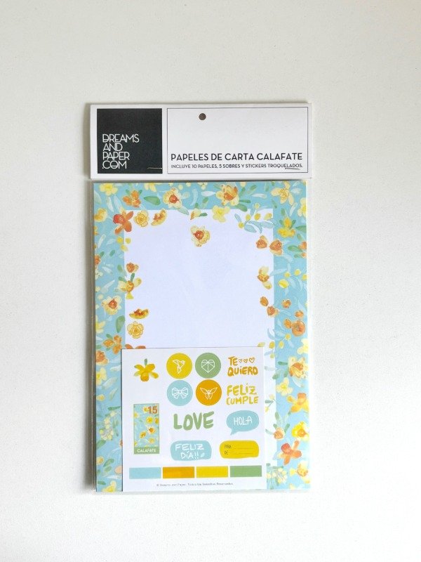 Producto - Papeles de Carta CALAFATE con sobres y stickers
