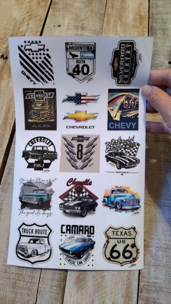 Producto - UV Planchas Mix 16x28cm Chevrolet