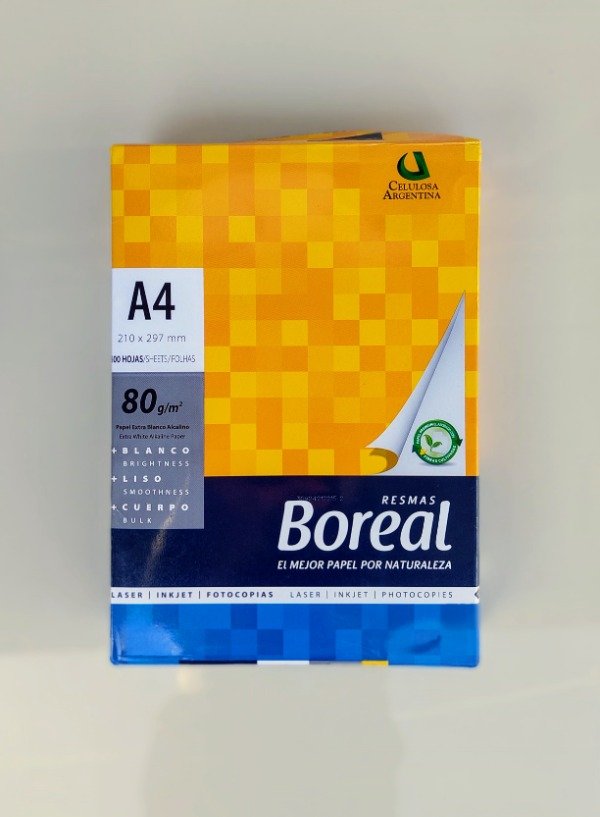 Producto - Resma A4 500hjs 80grs Boreal