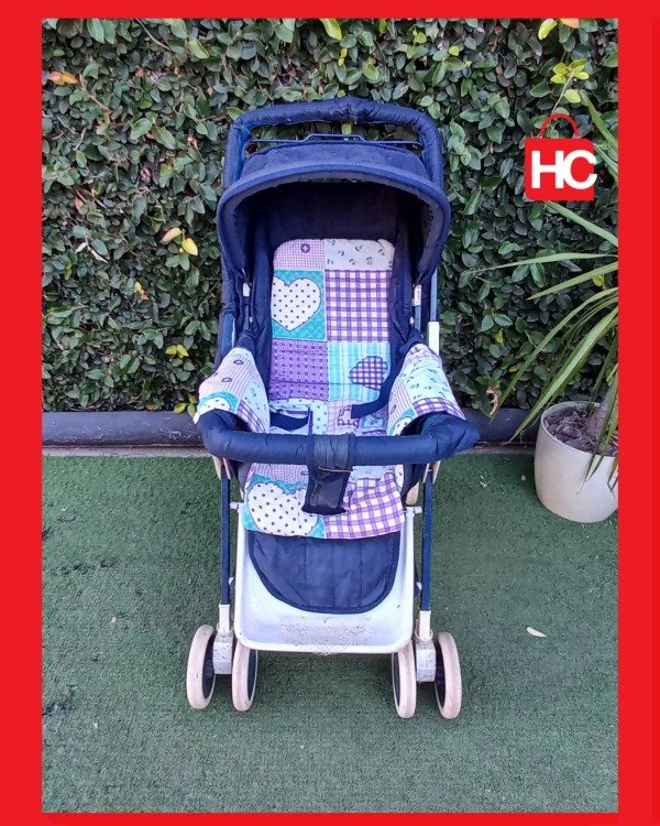 Producto - Cochecito de paseo para bebé con ruedas dobles y capota reclinable