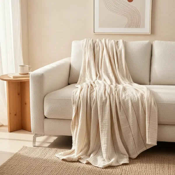 Producto - Pie de Cama Lira Rayas Beige - 4