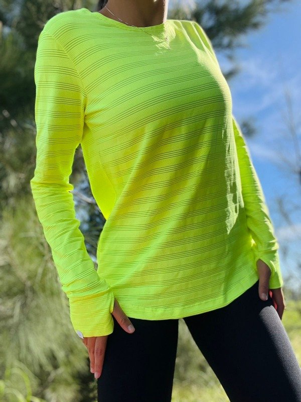 Producto - Remera ML corte evase Amarillo fluo 3277