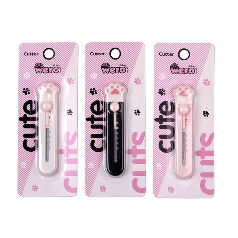 Producto - TRINCHETA CUTE CUTS PAW 9CM EN BLISTER COLORES SURTIDOS