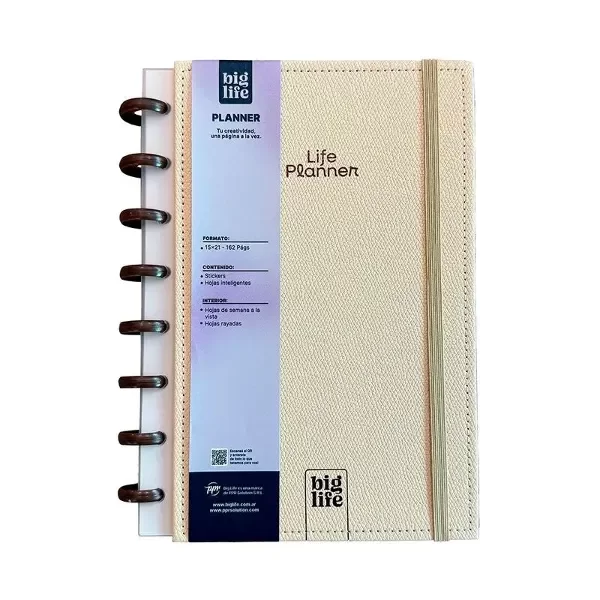 Producto - AGENDA LIFE PLANNER 15X21 TRAMA 162 PAG