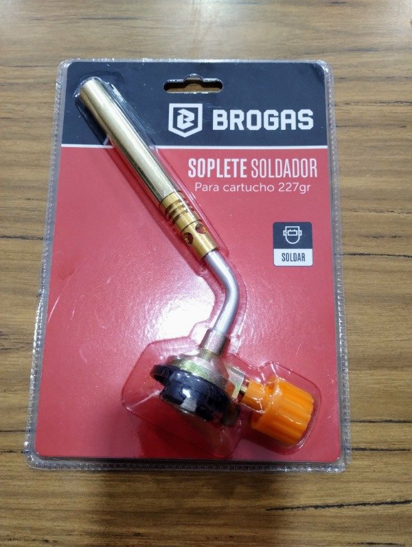 Producto - Soplete Soldador Brogas Pico Largo de Bronce para cartucho 227 gr cod 2707