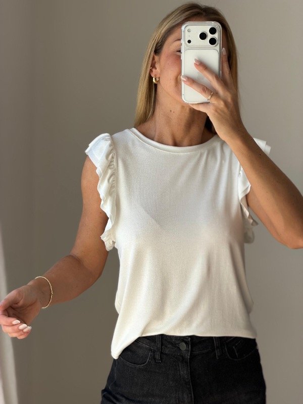 Producto - MUSCULOSA CREPPE VOLADO