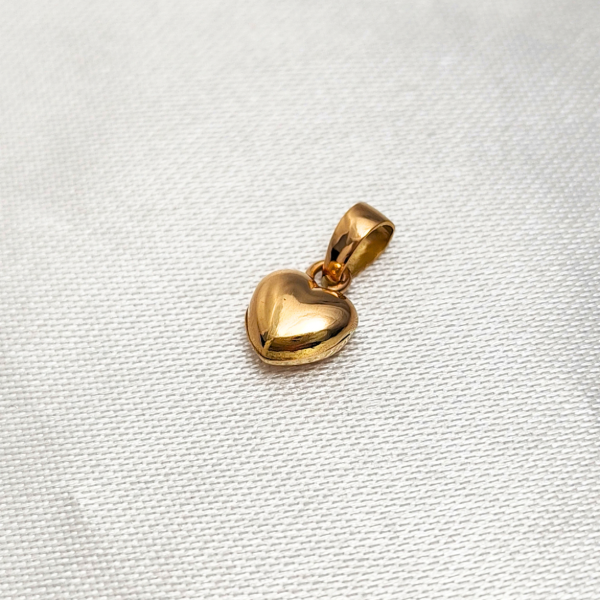 Producto - Conjunto Cadena y dije Corazón Inflado Oro 18kt - 3
