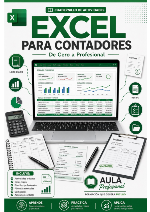 Producto - Cuadernillo de Actividades: Excel para Contabilidad (Edición 2026) - PDF - 0