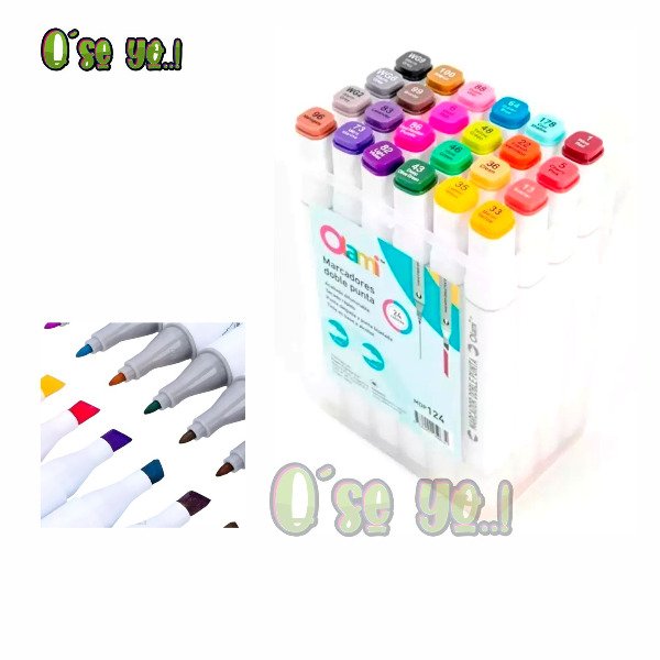 Producto - Set de Marcadores Doble Punta en Valija x 24 Colores