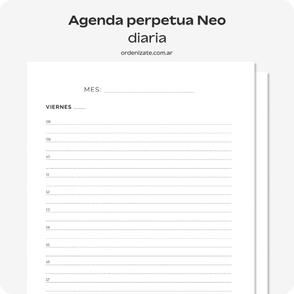 Producto - Agenda perpetua NEO diaria