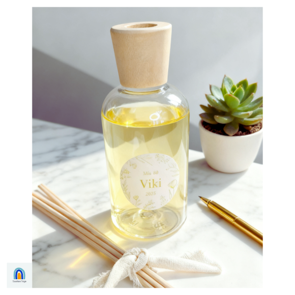 Producto - Souvenir difusor de aromas con tapa y varillas 200 ml (MÍNIMO 10 UNIDADES)
