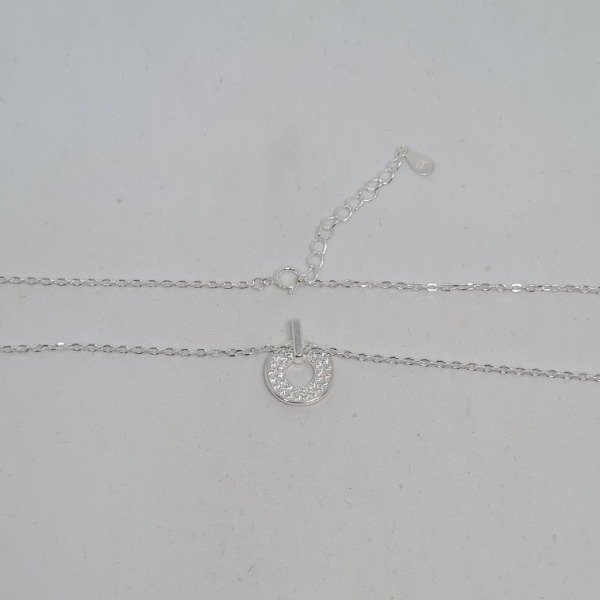 Producto - Collar circulo cubic plata