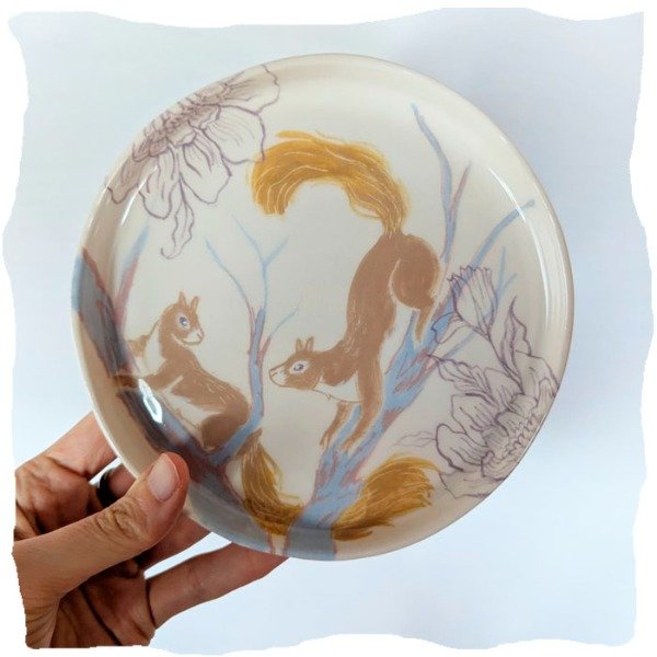 Producto - Plato pareja de ardillas