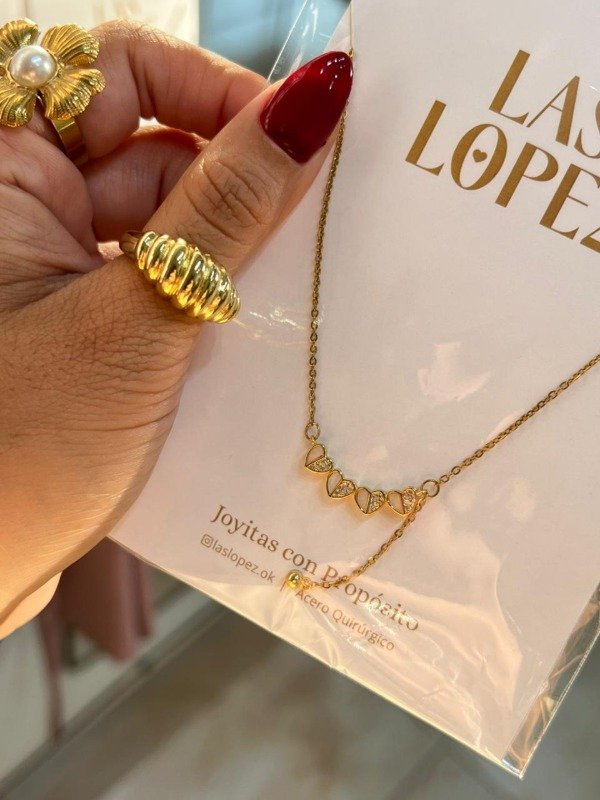 Producto - COLLAR CON CORAZONES BI COLOR