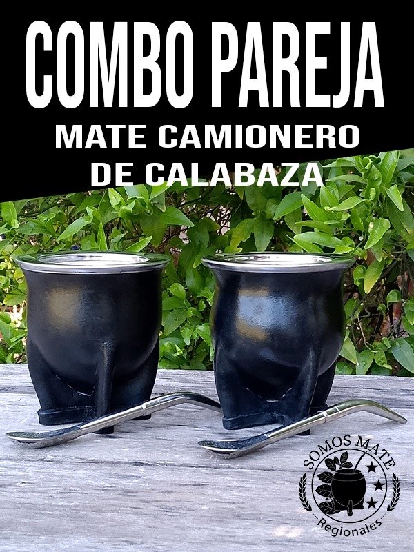 Producto - 2 MATES CAMIONEROS NEGROS +  2 BOMBILLAS
