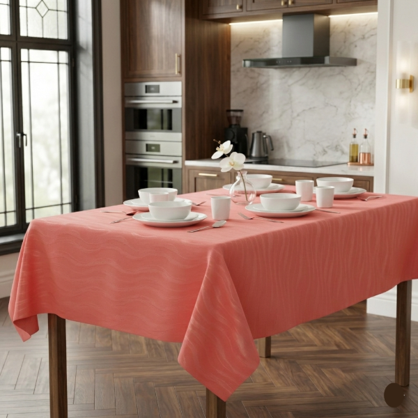 Producto - Mantel Económico de Pvc fino Gofrado Coral 140 x 180 cm