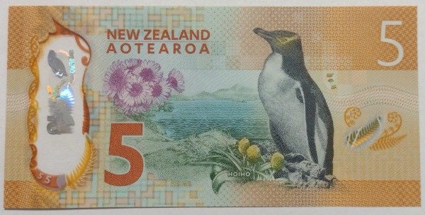 Producto - Nueva Zelanda 5 dólares UNC Polímero - 0