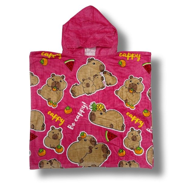 Producto - Capibara Minis Rosa - Ponchito Algodon