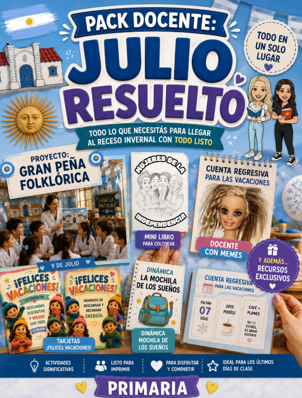 Producto - PACK DOCENTE JULIO RESUELTO. PRIMARIA