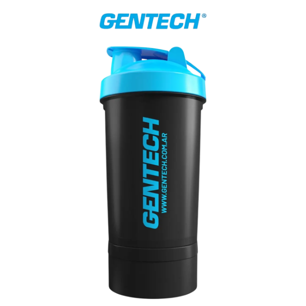 Producto - Shaker Gentech 500 ml. con compartimiento