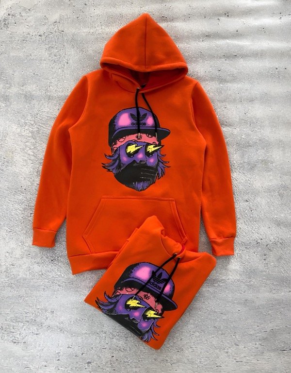 Producto - Buzo black rayo naranja