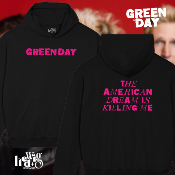 Producto - Buzo Canguro "American Dream GREEN DAY" Doble Estampa