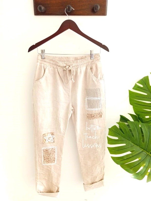 Producto - Babucha italiana con apliques cruda
