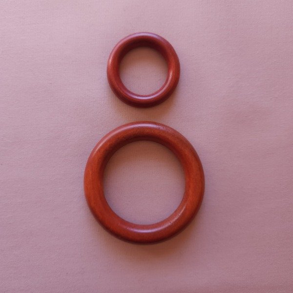 Producto - Argollas de madera con color