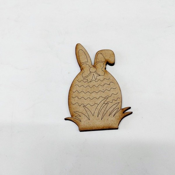 Producto - Orejitas Divertidas de Pascuas en huevo para pintar MDF 8 cm