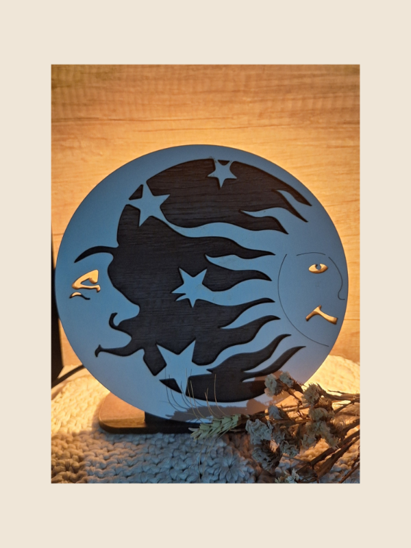 Producto - Lampara MDF "Sol y luna"