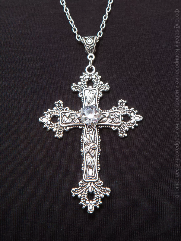 Producto - Collar Cruz Bloody Blanco