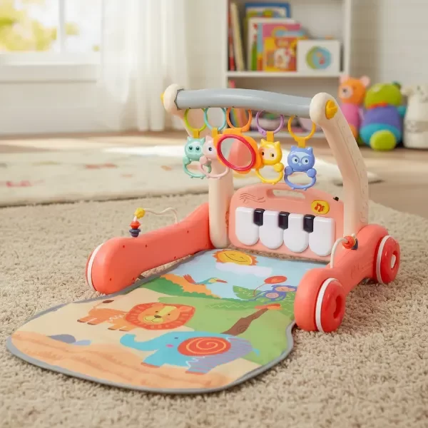 Producto - Gimnasio Multifuncion Caminador Musical Interactivo Bebe Rosa