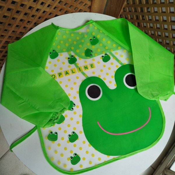 Producto - Babero con Mangas Pintorcito - Verde Ranita