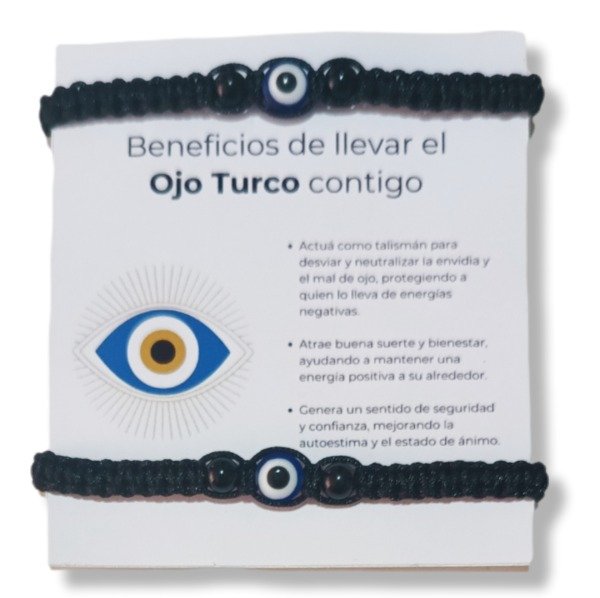 Producto - Pulseras negras ojo turco