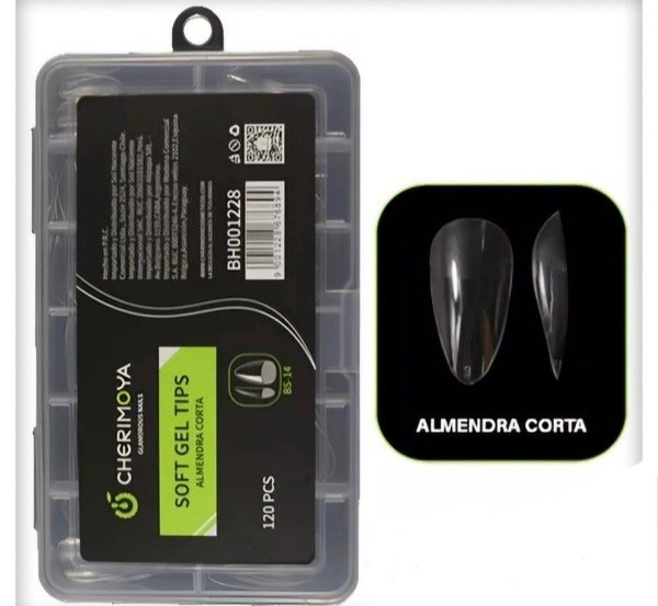Producto - tips soft gel almendra corta cherimoya x120