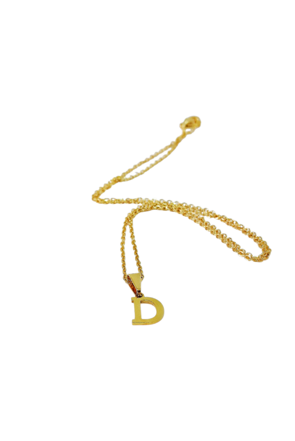 Producto - Inicial dorada pequeña letra D