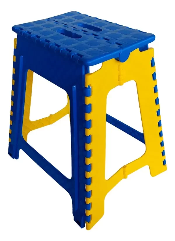 Producto - Banqueta Plastica Plegable Azul
