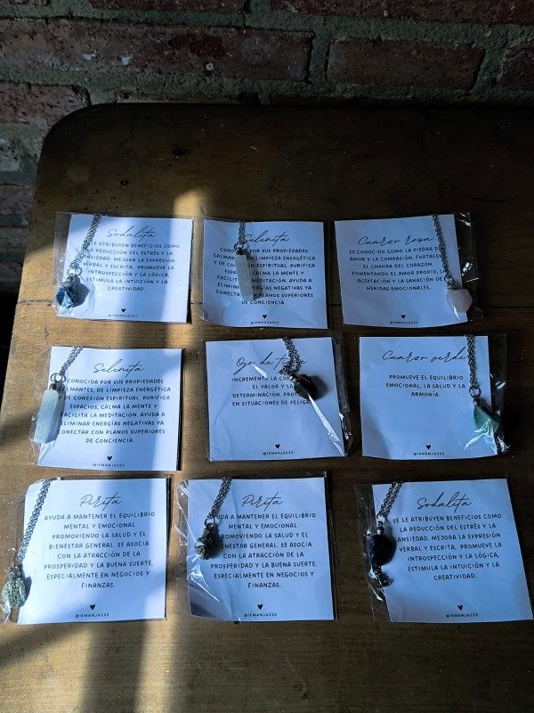 Producto - 9 Dijes + Cadena Acero Quirúrgico