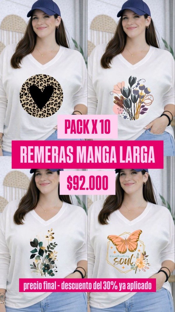 Producto - Pack x 10 Manga Larga