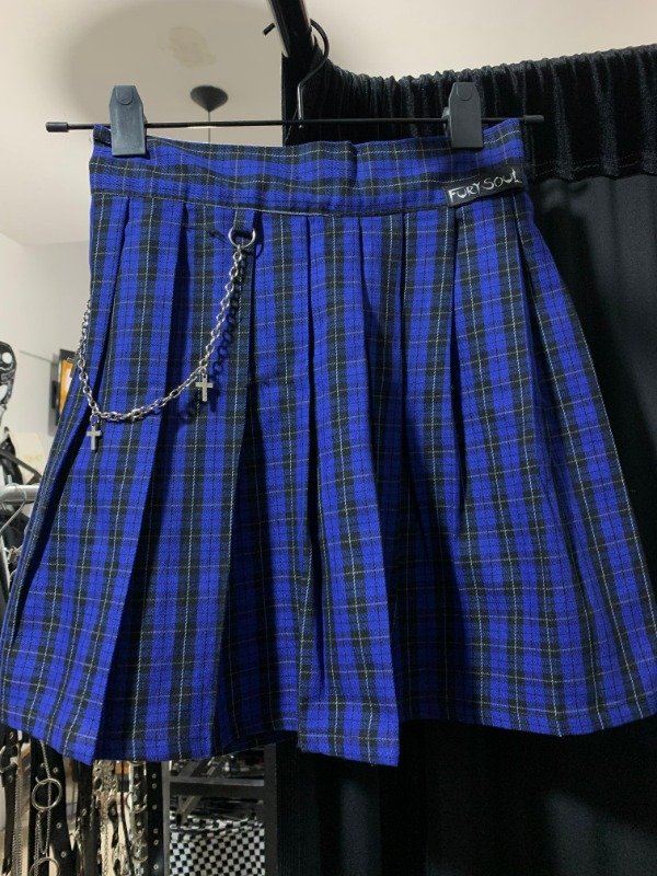 Producto - Falda Escocesa Azul Fury Soul