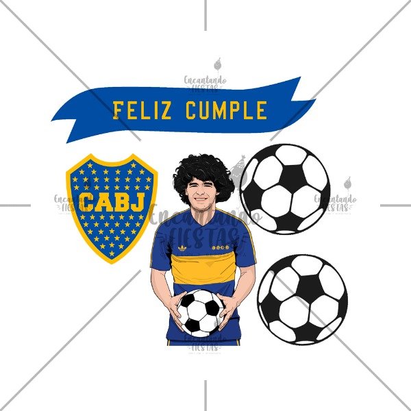 Producto - Adorno Cake Topper Boca Juniors Cumpleaños Torta