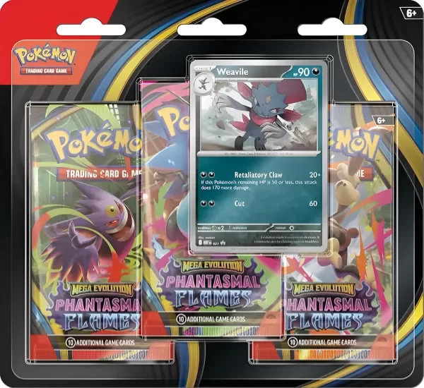 Producto - Pokemon Tcg - Phantasmal Flames 3-pack Blister Inglés