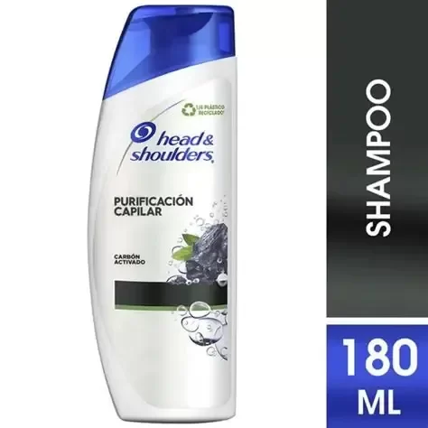 Producto - SHAMPOO HEAD SHOULDERS - SHAMPOO CONTROL CASPA - PURIFICACION CAPILAR - 180ML