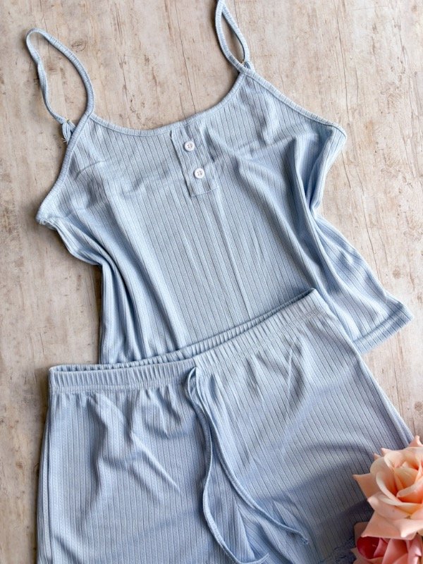 Producto - Pijama morley liso celeste
