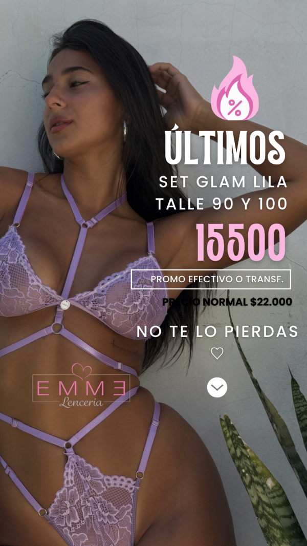 Producto - Set GLAM 3 piezas, color Lila. ByEmme - PROMO LIMITADA 15500 EF