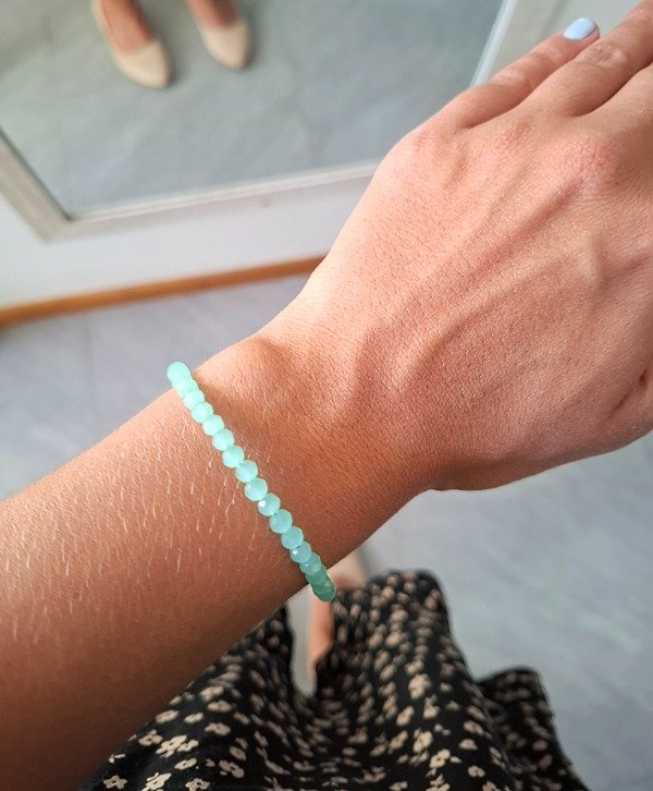 Producto - Pulsera Cristales Verde Agua