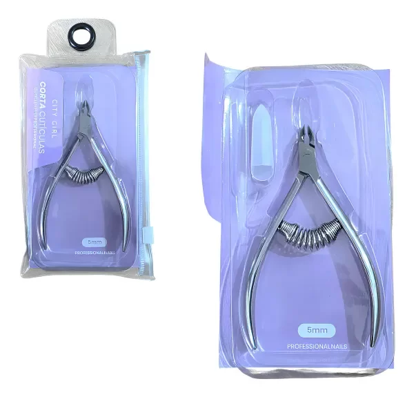 Producto - Alicate Corta Cutícula City Girl Con Resorte. Plateado