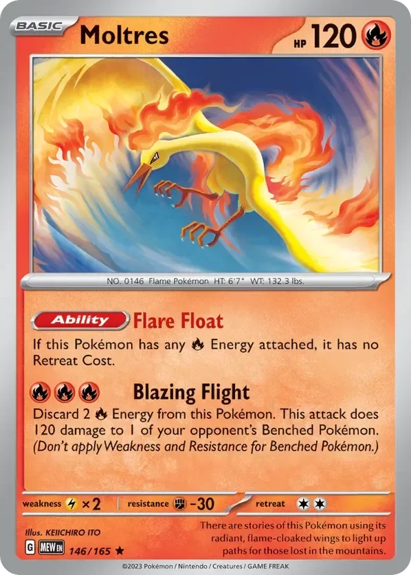 Producto - Moltres - 146/165 - Scarlet and Violet 151 League Battle Deck Exclusive NO HOLO