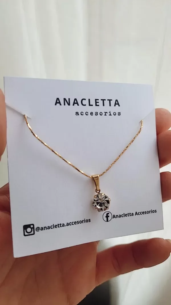 Producto - Gargantilla susanito grande blanco - Enchapada en oro