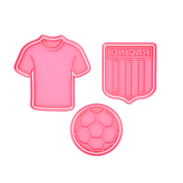 Producto - Set x3 Cortante con Stamp Futbol Racing